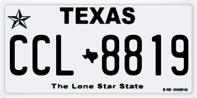 TX license plate CCL8819