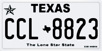 TX license plate CCL8823