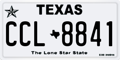 TX license plate CCL8841