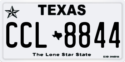 TX license plate CCL8844