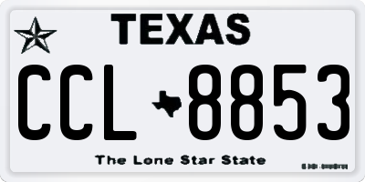 TX license plate CCL8853