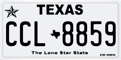 TX license plate CCL8859