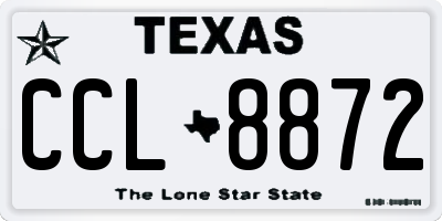 TX license plate CCL8872