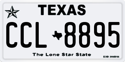 TX license plate CCL8895