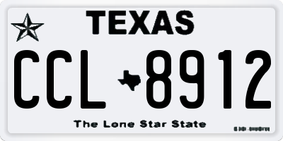TX license plate CCL8912
