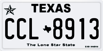 TX license plate CCL8913