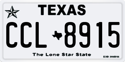 TX license plate CCL8915
