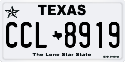 TX license plate CCL8919