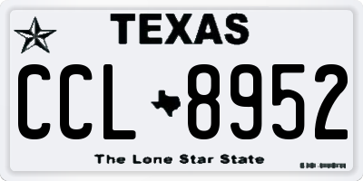 TX license plate CCL8952