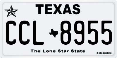 TX license plate CCL8955
