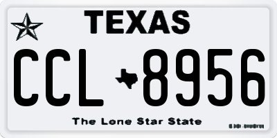TX license plate CCL8956