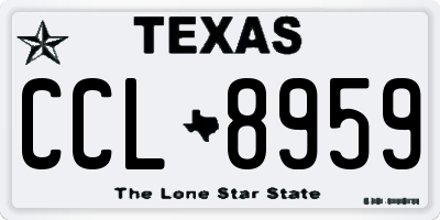 TX license plate CCL8959
