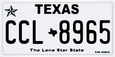 TX license plate CCL8965