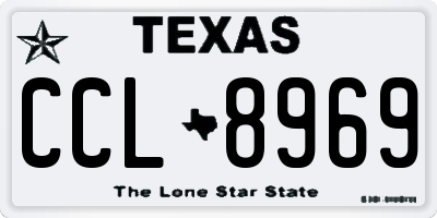 TX license plate CCL8969