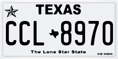 TX license plate CCL8970