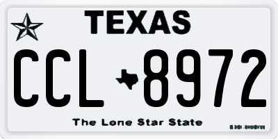 TX license plate CCL8972