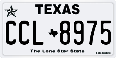 TX license plate CCL8975