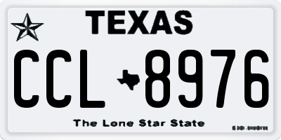 TX license plate CCL8976
