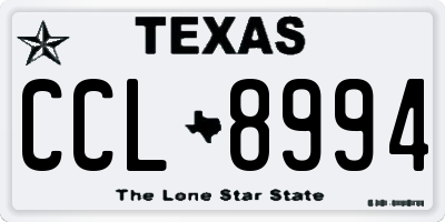 TX license plate CCL8994