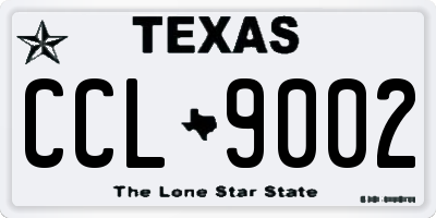TX license plate CCL9002