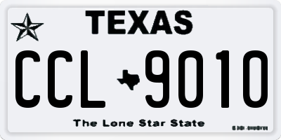 TX license plate CCL9010