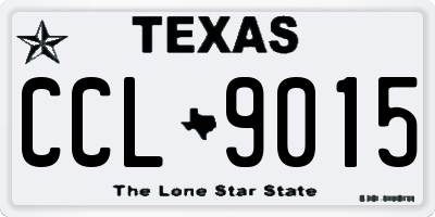 TX license plate CCL9015