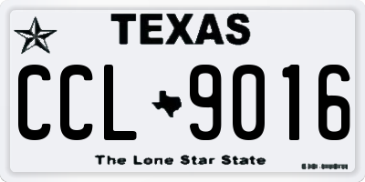 TX license plate CCL9016