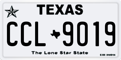 TX license plate CCL9019