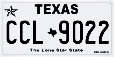TX license plate CCL9022