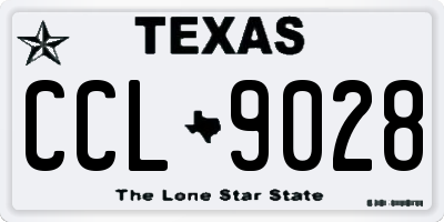 TX license plate CCL9028