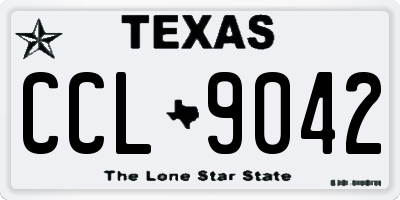 TX license plate CCL9042