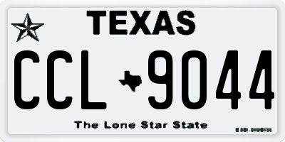 TX license plate CCL9044