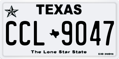 TX license plate CCL9047