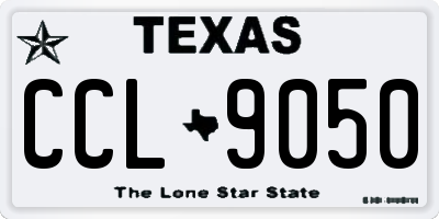 TX license plate CCL9050