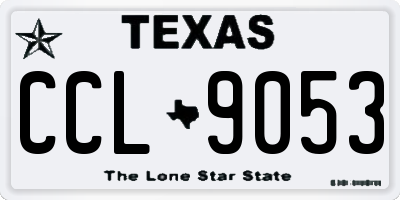 TX license plate CCL9053