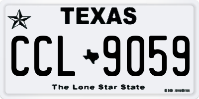 TX license plate CCL9059