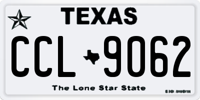 TX license plate CCL9062