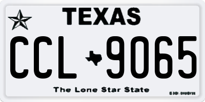 TX license plate CCL9065