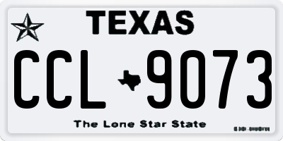 TX license plate CCL9073