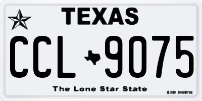 TX license plate CCL9075