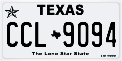 TX license plate CCL9094