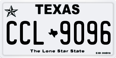 TX license plate CCL9096