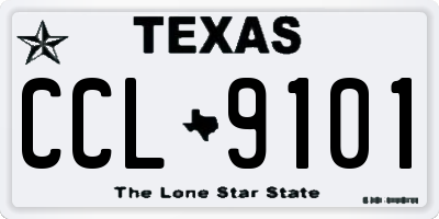 TX license plate CCL9101