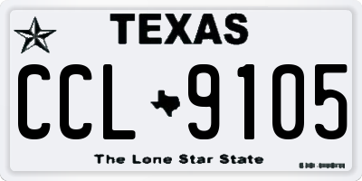 TX license plate CCL9105