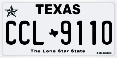 TX license plate CCL9110