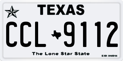 TX license plate CCL9112