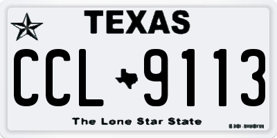 TX license plate CCL9113