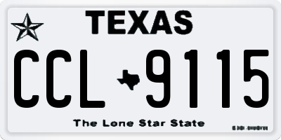 TX license plate CCL9115