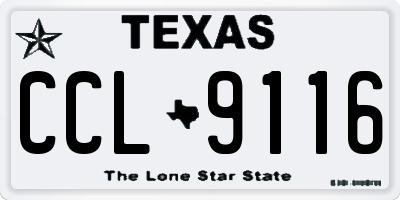 TX license plate CCL9116