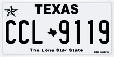 TX license plate CCL9119